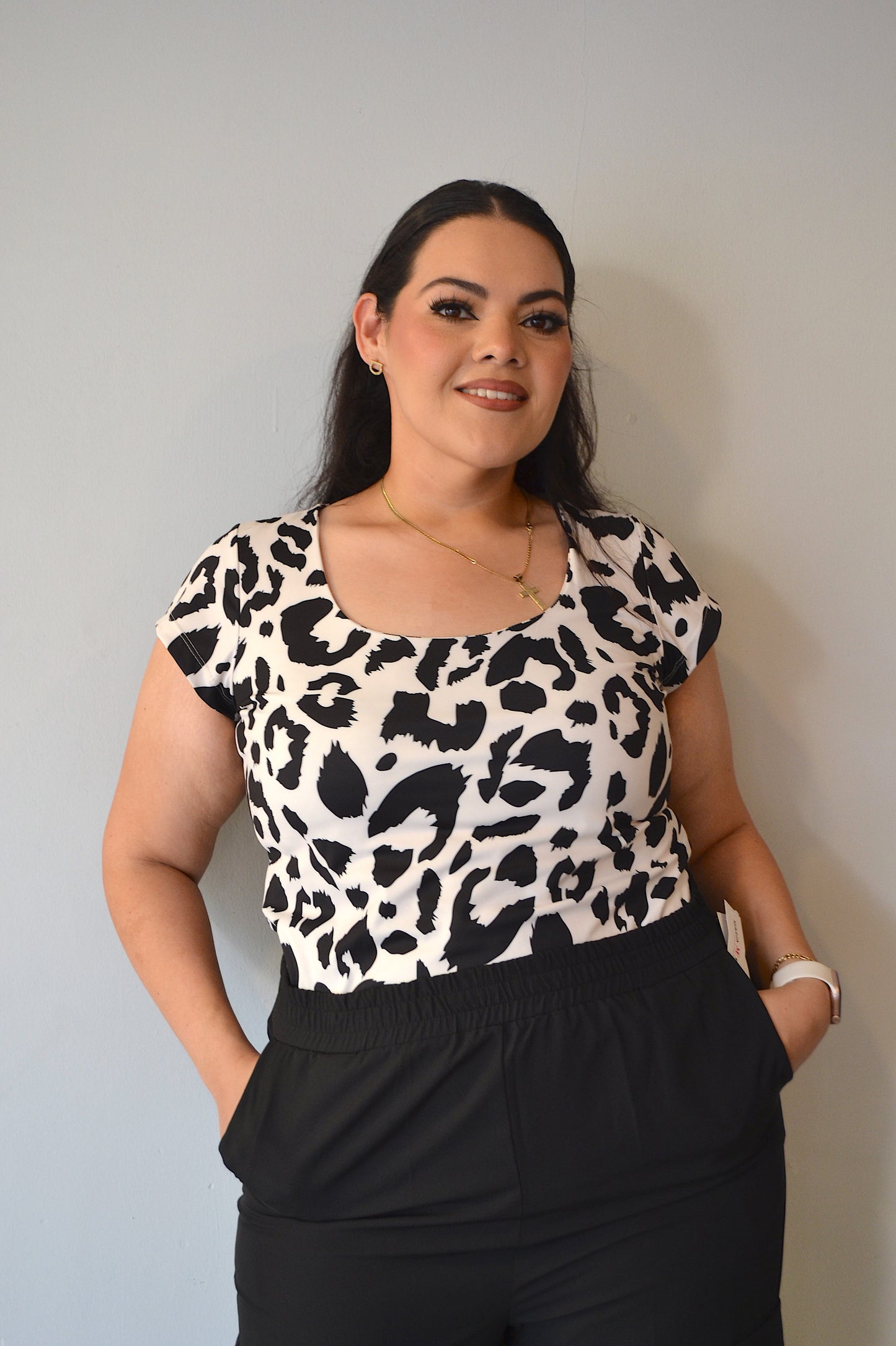 Blusa manga corta Estampada