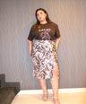 Falda En Satin Estampada