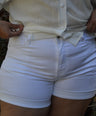 Short de mezclilla Blanco