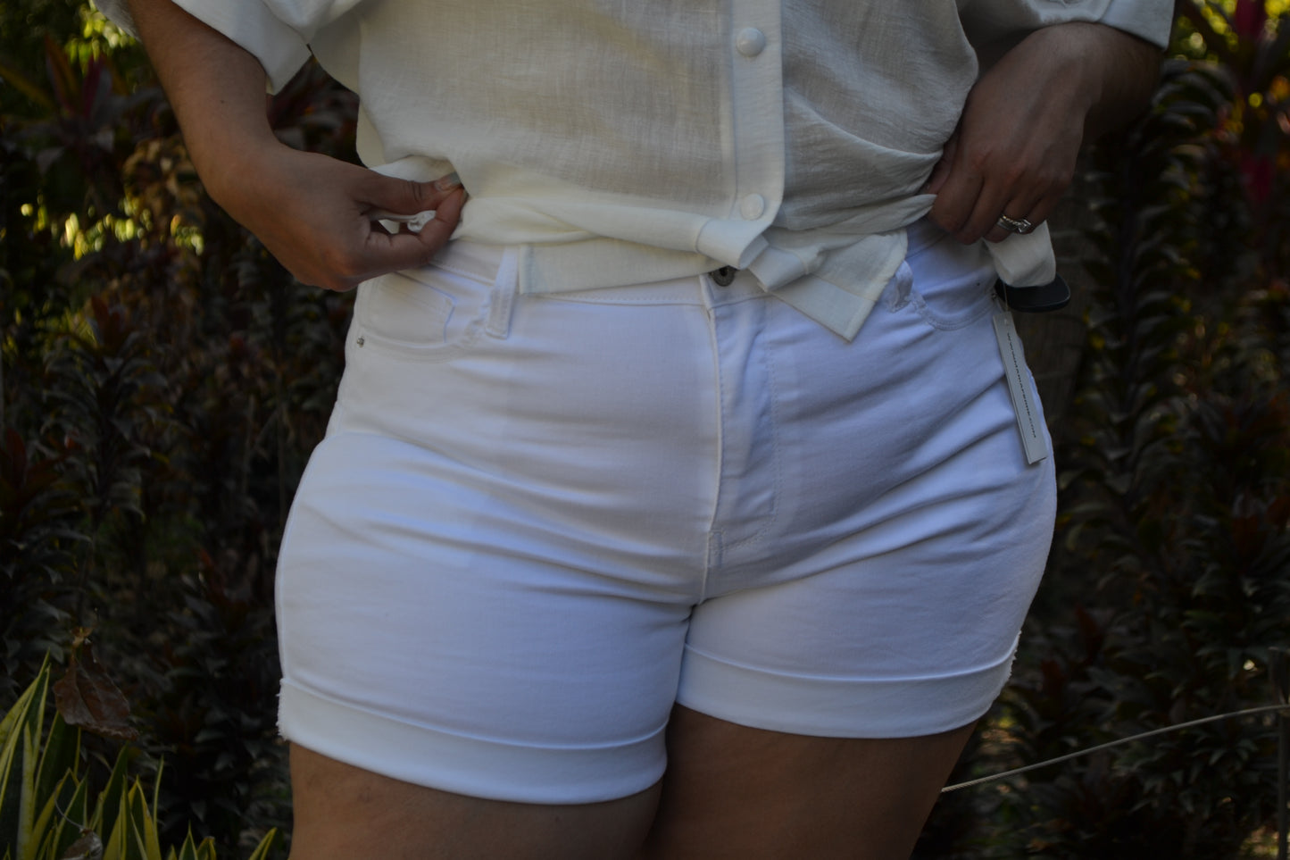 Short de mezclilla Blanco