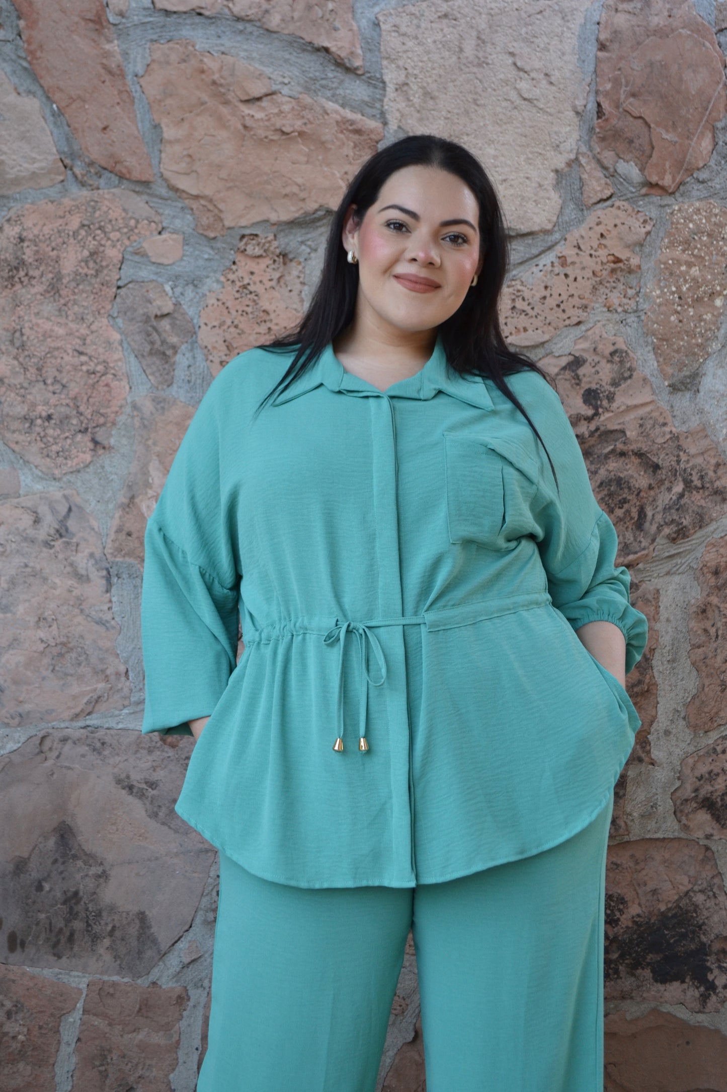 Set De Blusa Manga Larga  y Pantalón
