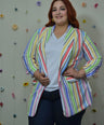 Blazer Estampado Manga Larga