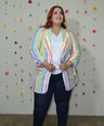Blazer Estampado Manga Larga