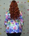 Blazer Estampado Manga Larga