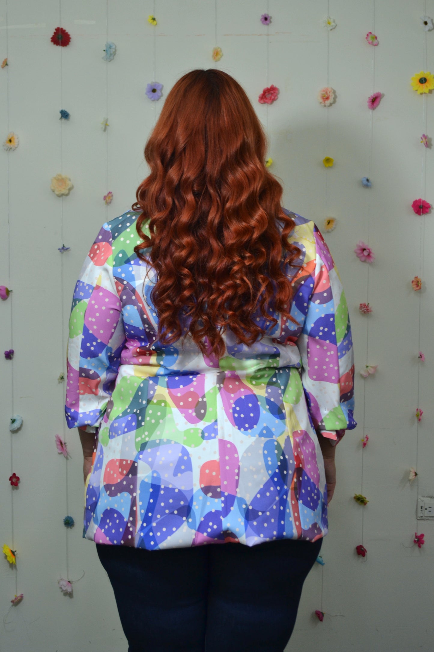 Blazer Estampado Manga Larga