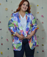 Blazer Estampado Manga Larga
