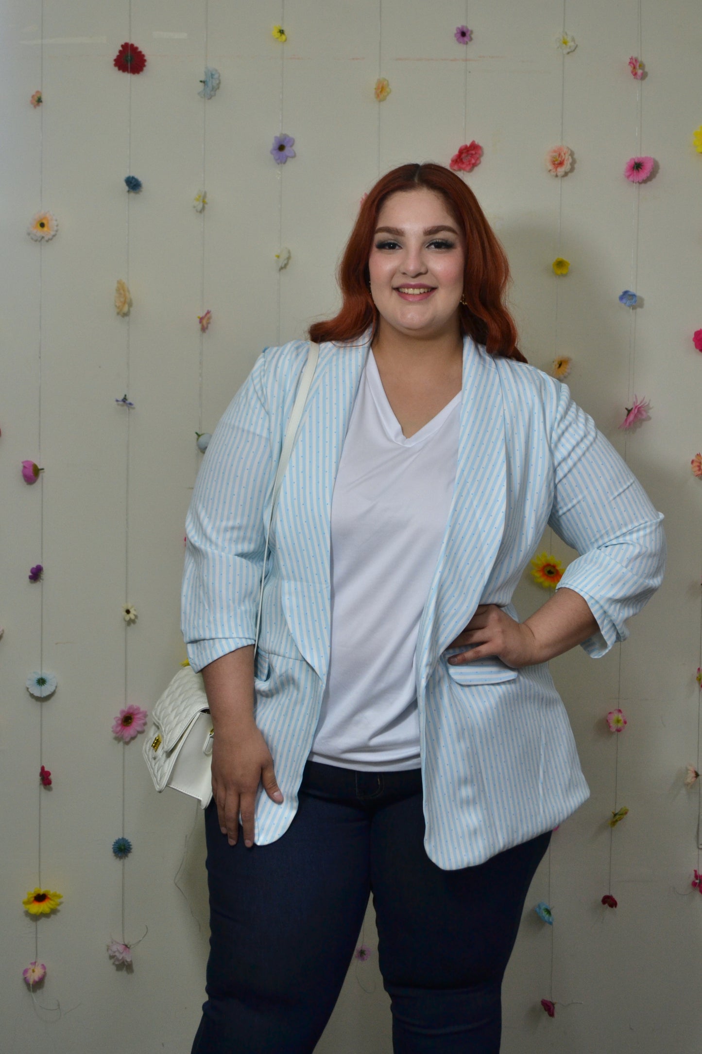 Blazer Estampado Manga Larga