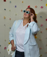 Blazer Estampado Manga Larga