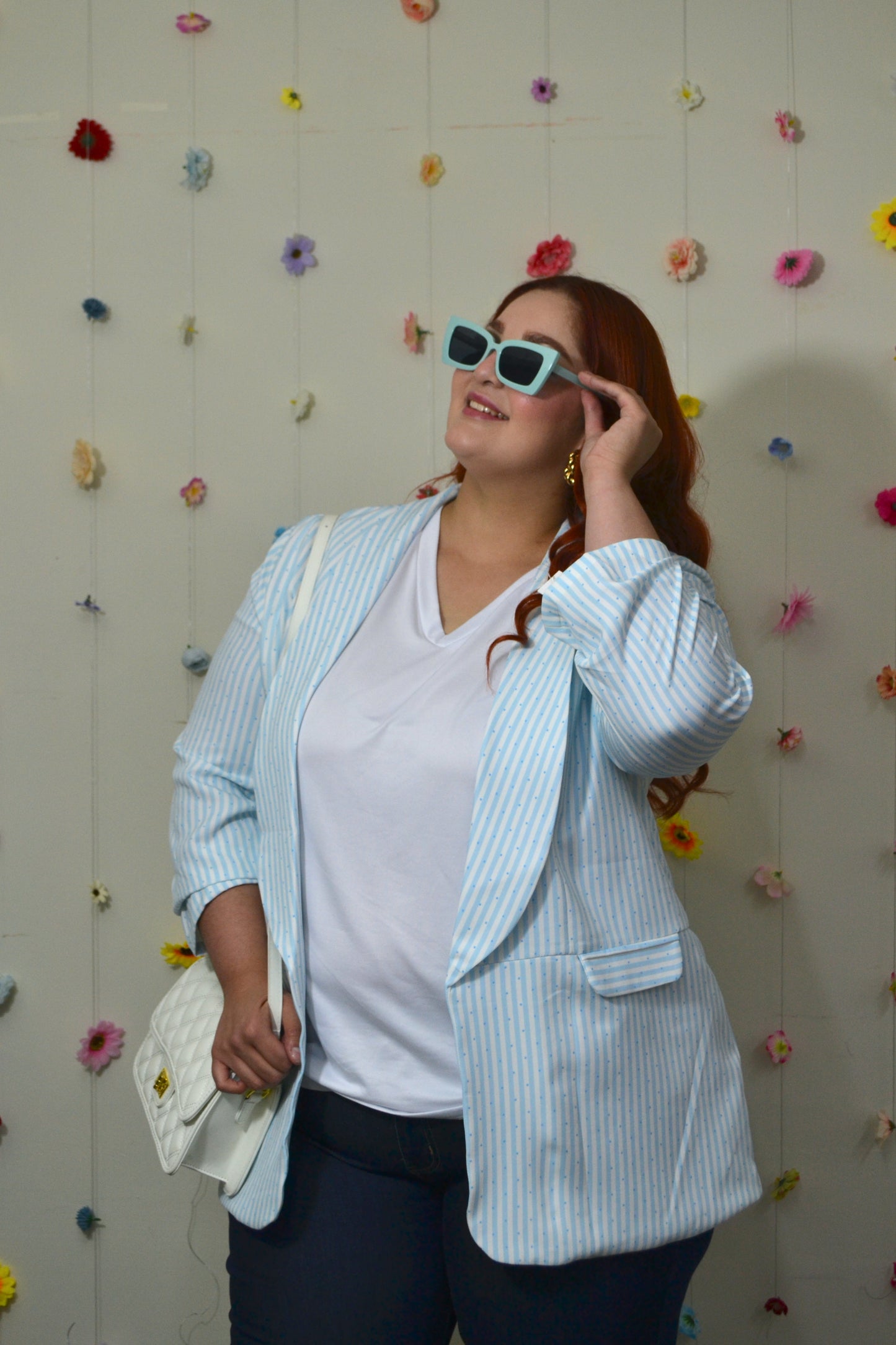 Blazer Estampado Manga Larga