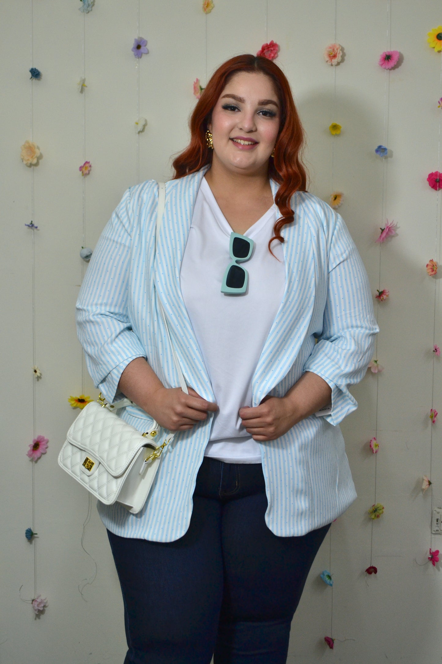 Blazer Estampado Manga Larga