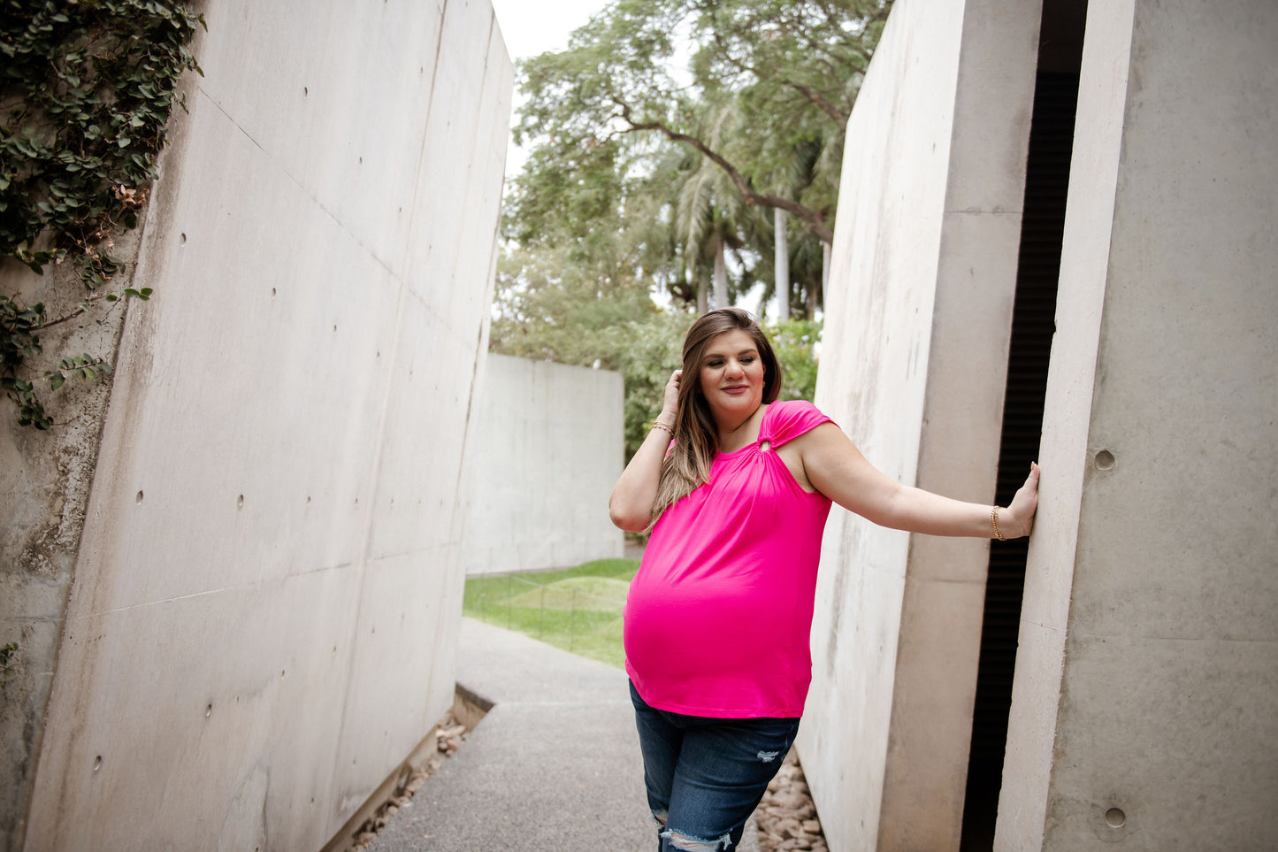 Blusa con detalle hombro