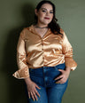 Blusa Camisera en Satin