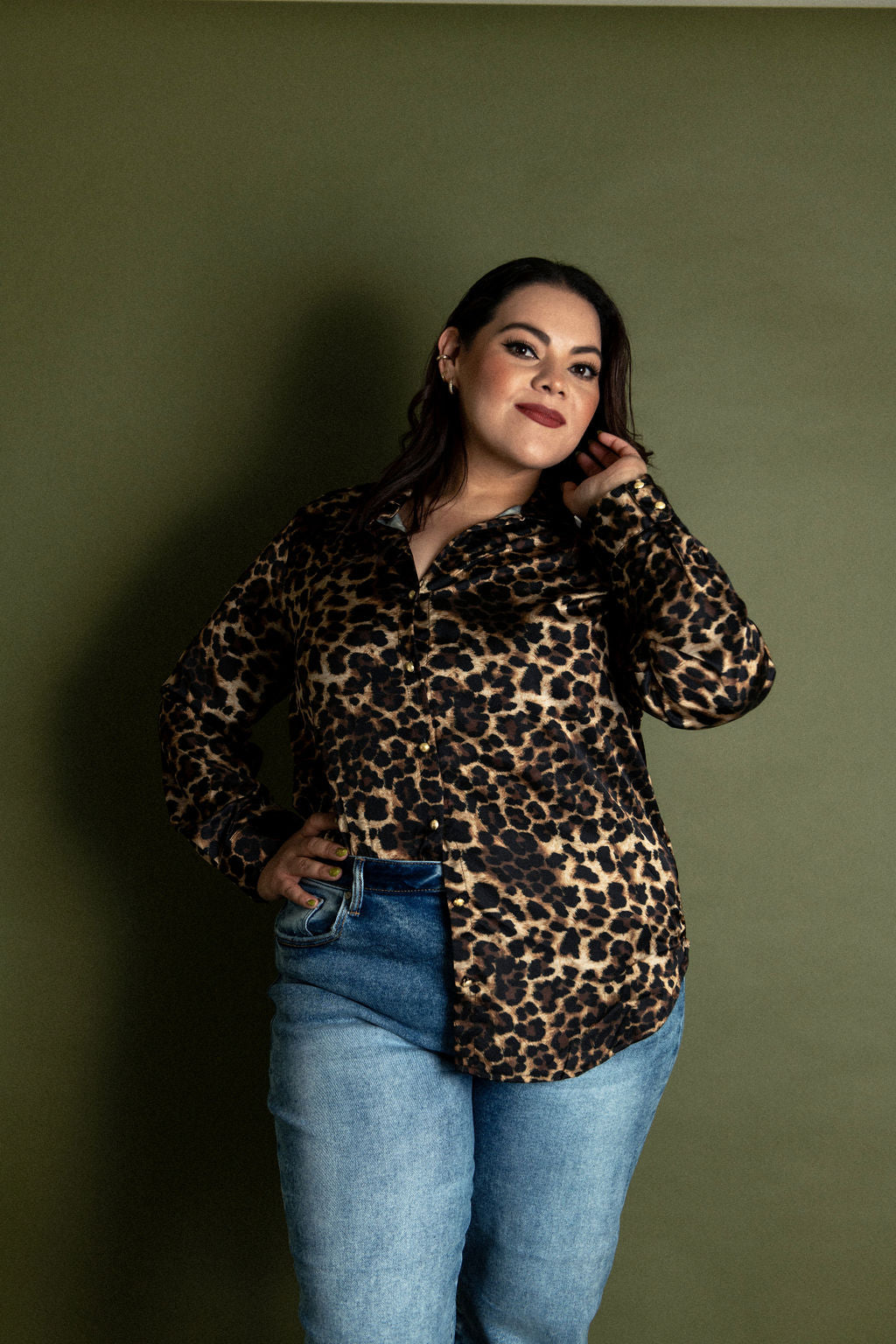 Blusa Satinada Animal Print