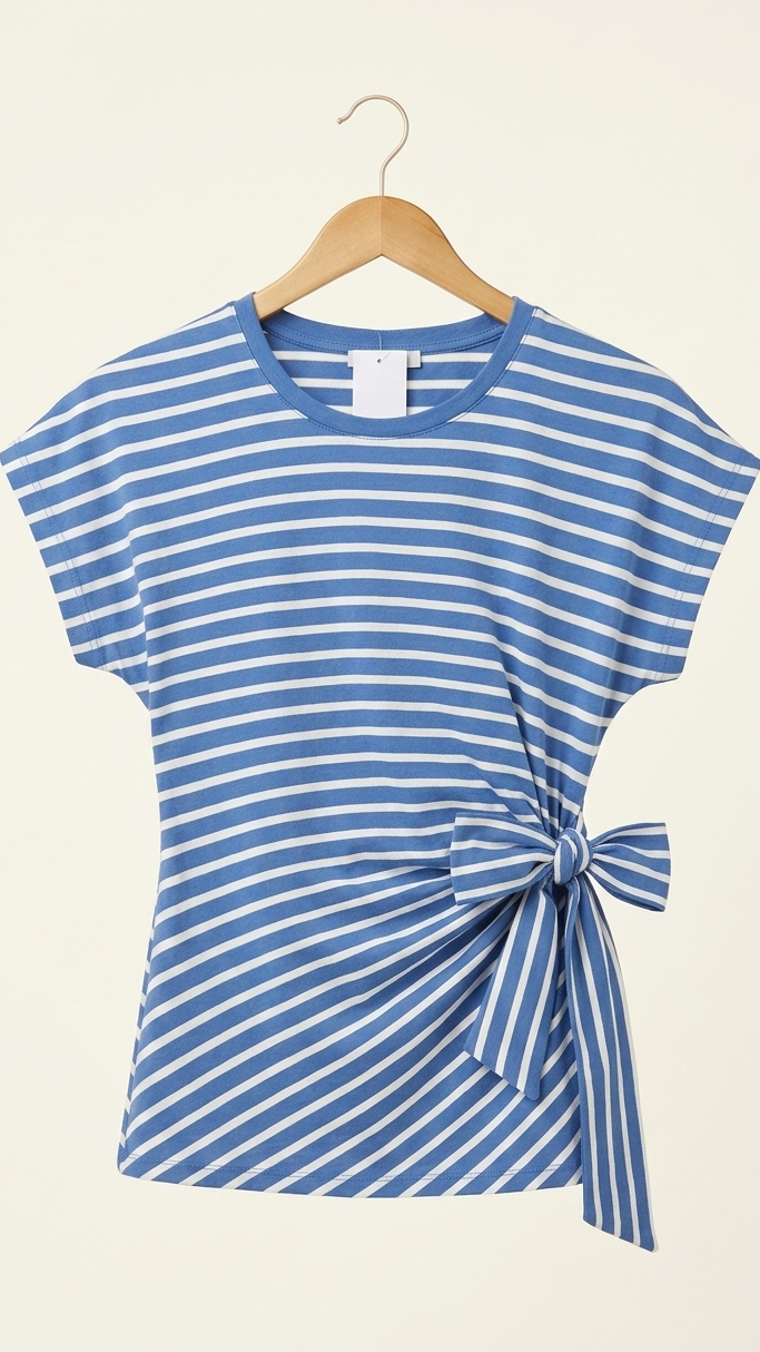 Blusa líneas con Lazo