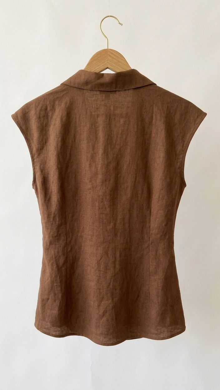 Blusa Manga Larga Cruzada con Escote