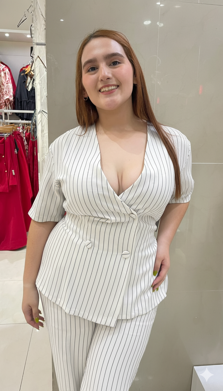 SET BLUSA Y PANTALON ESTAMPADO LINEAS