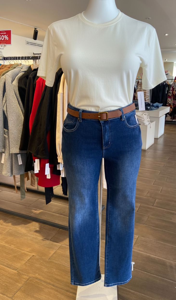 Jeans Recto Con CInto