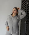 Set De Blusa Manga Larga  y Pantalón Con Piedras