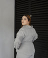 Set De Blusa Manga Larga  y Pantalón Con Piedras