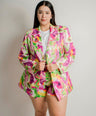 blazer estampado