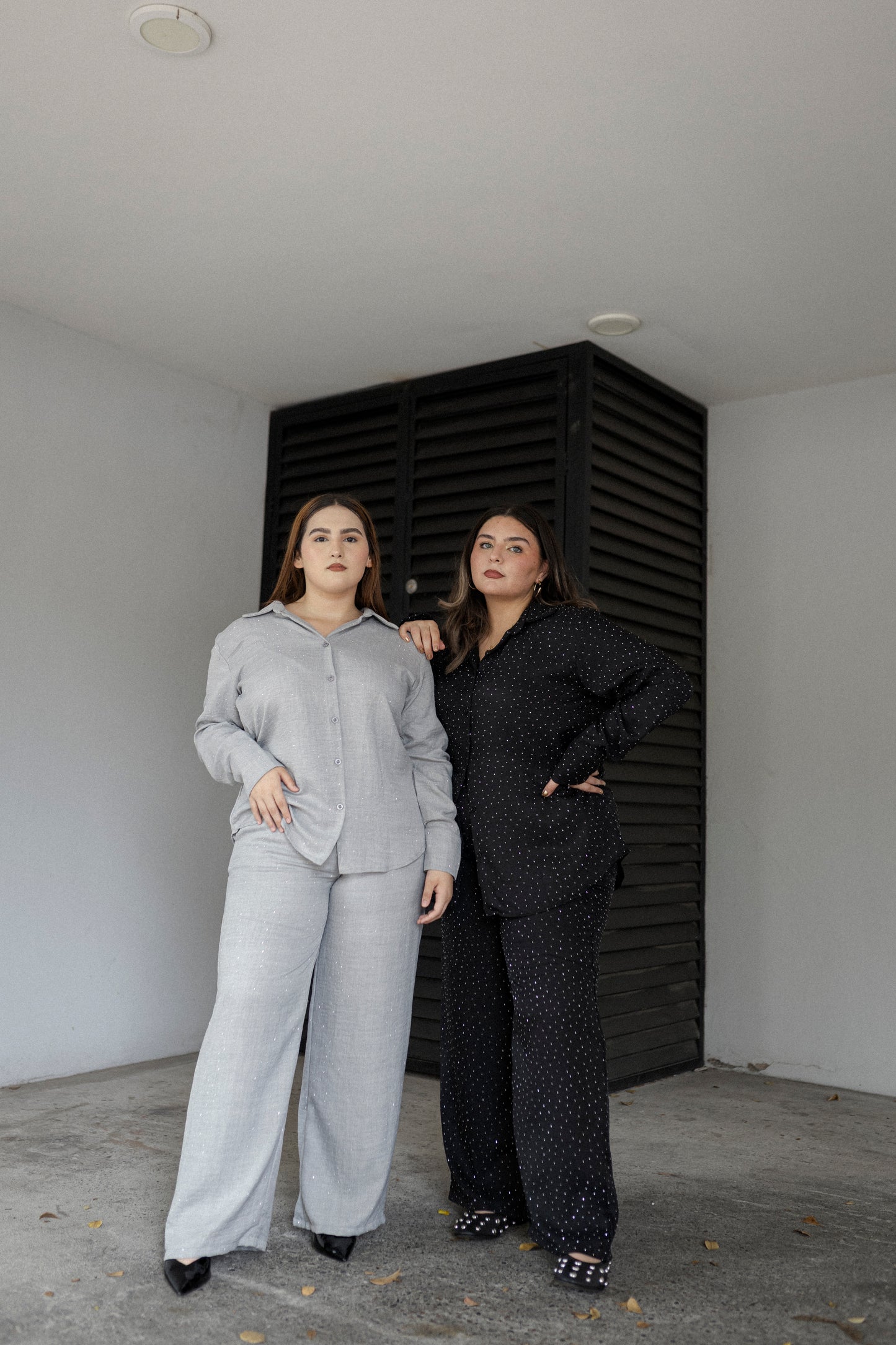 Set De Blusa Manga Larga  y Pantalón Con Piedras