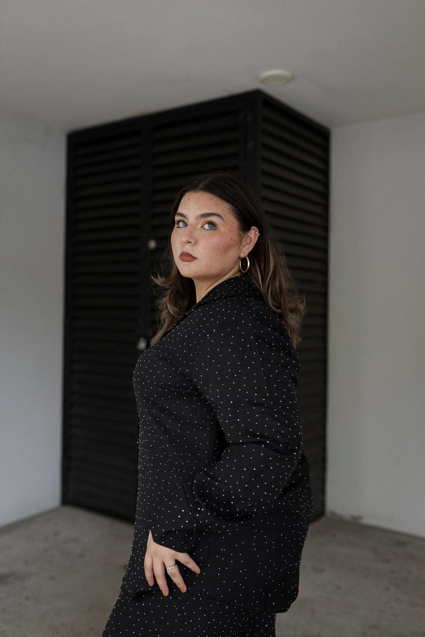 Set De Blusa Manga Larga  y Pantalón Con Piedras