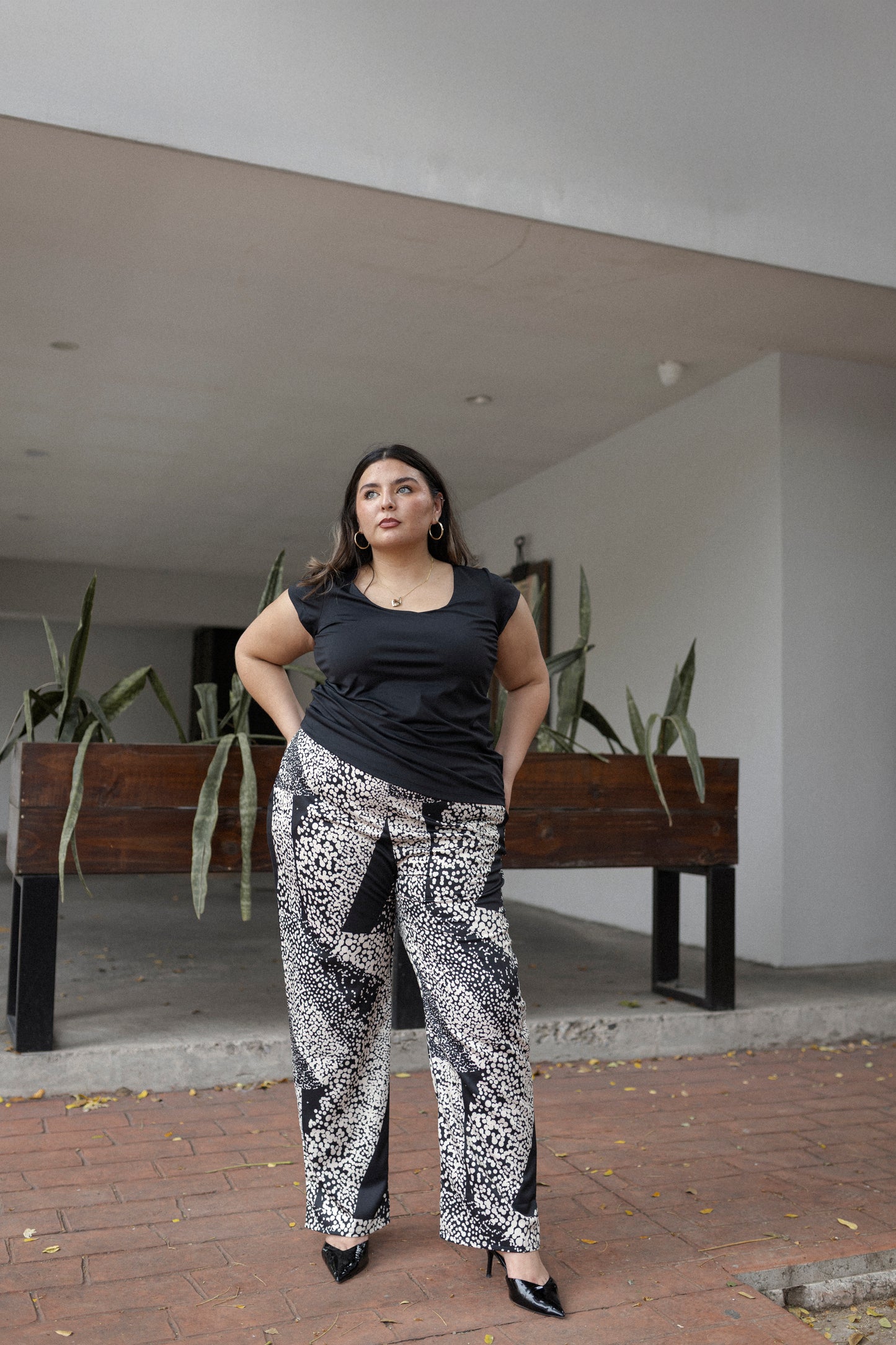 Pantalon De Vestir Estampado