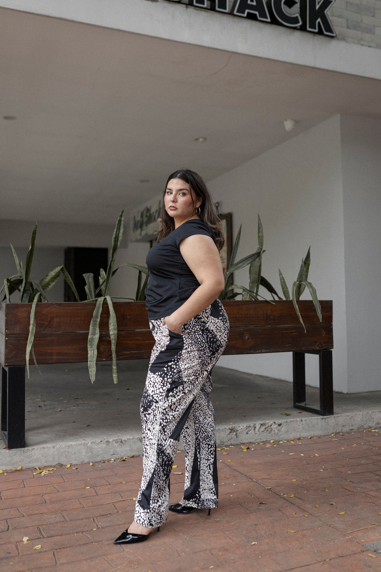 Pantalon De Vestir Estampado