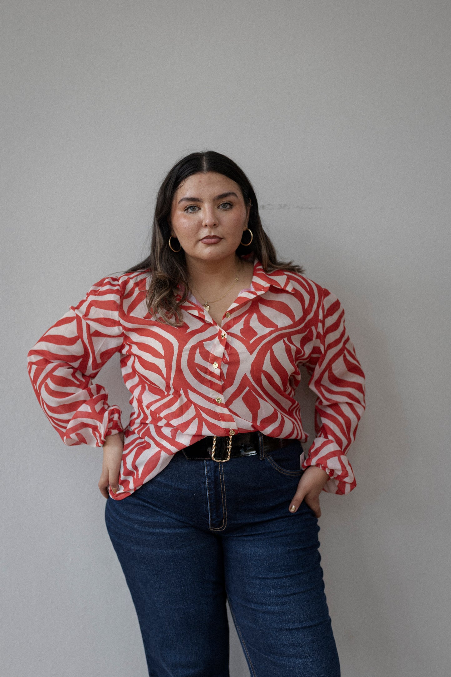 Blusa camisera Estampada