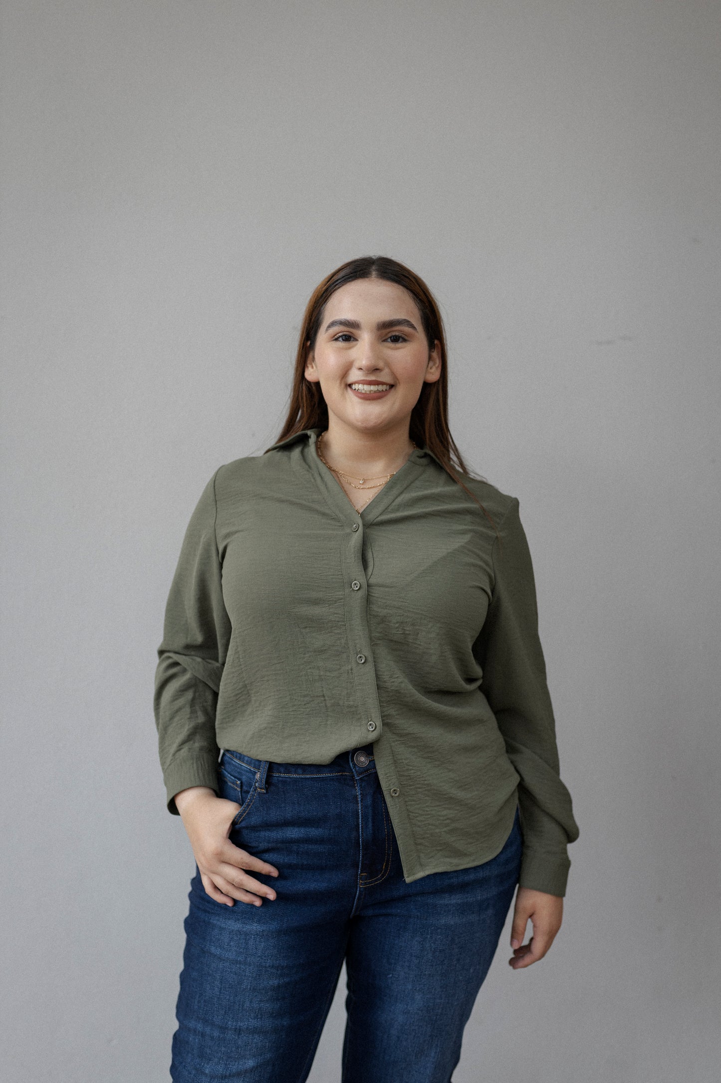 Blusa camisera manga larga