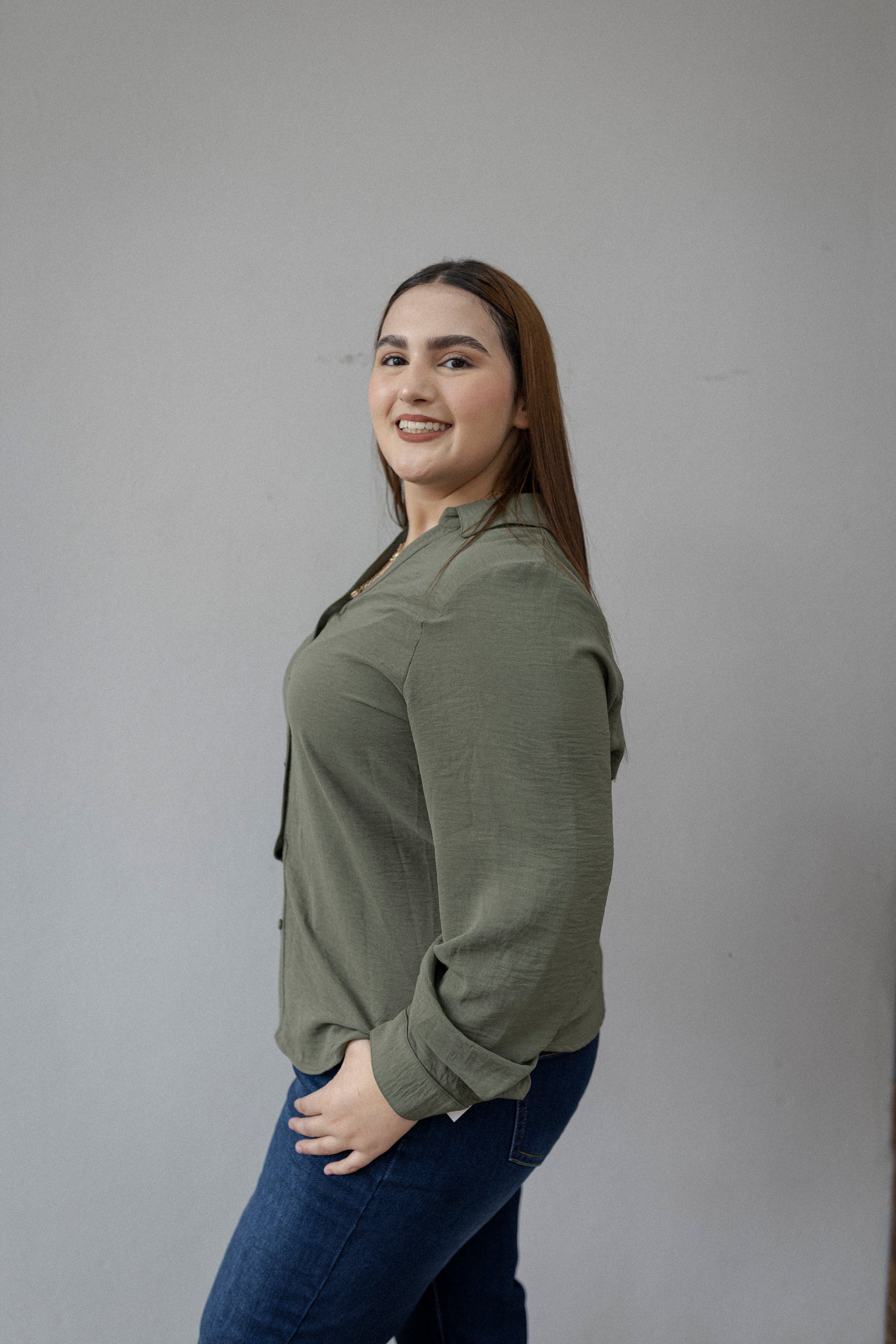 Blusa camisera manga larga