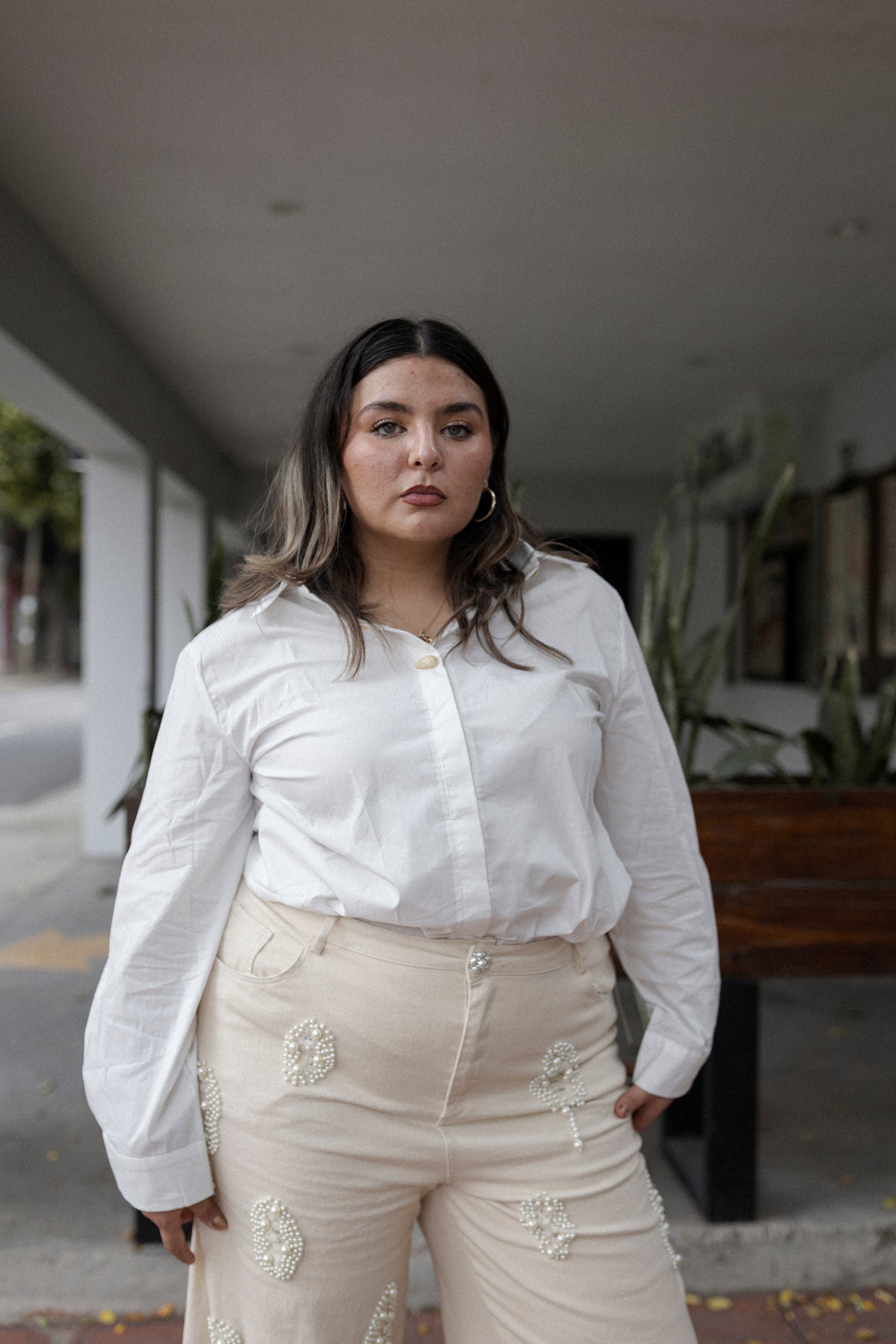 Blusa camisera manga larga