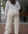 Pantalón Corte Wide con Perlas