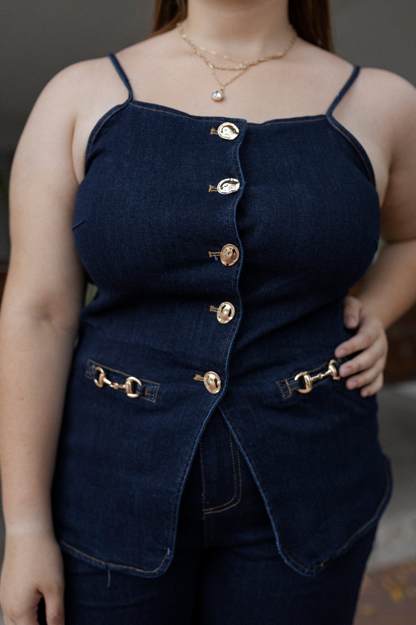 Set de Pantalon y Chaleco Mezclilla