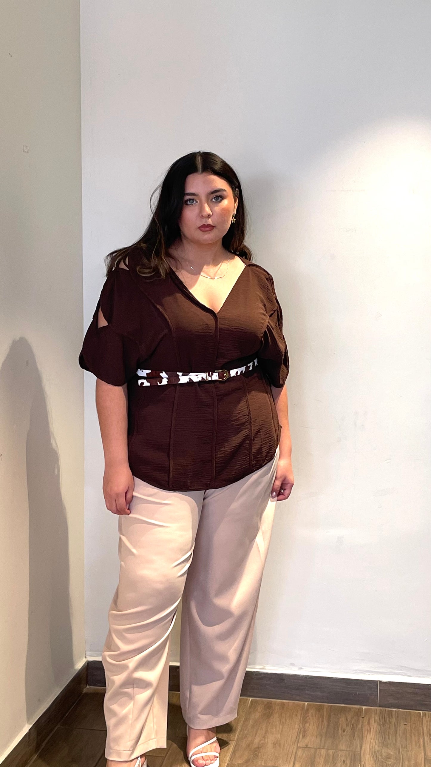 Blusa Moda con cinto