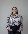 Blusa De Shifon Manga Larga