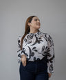 Blusa De Shifon Manga Larga
