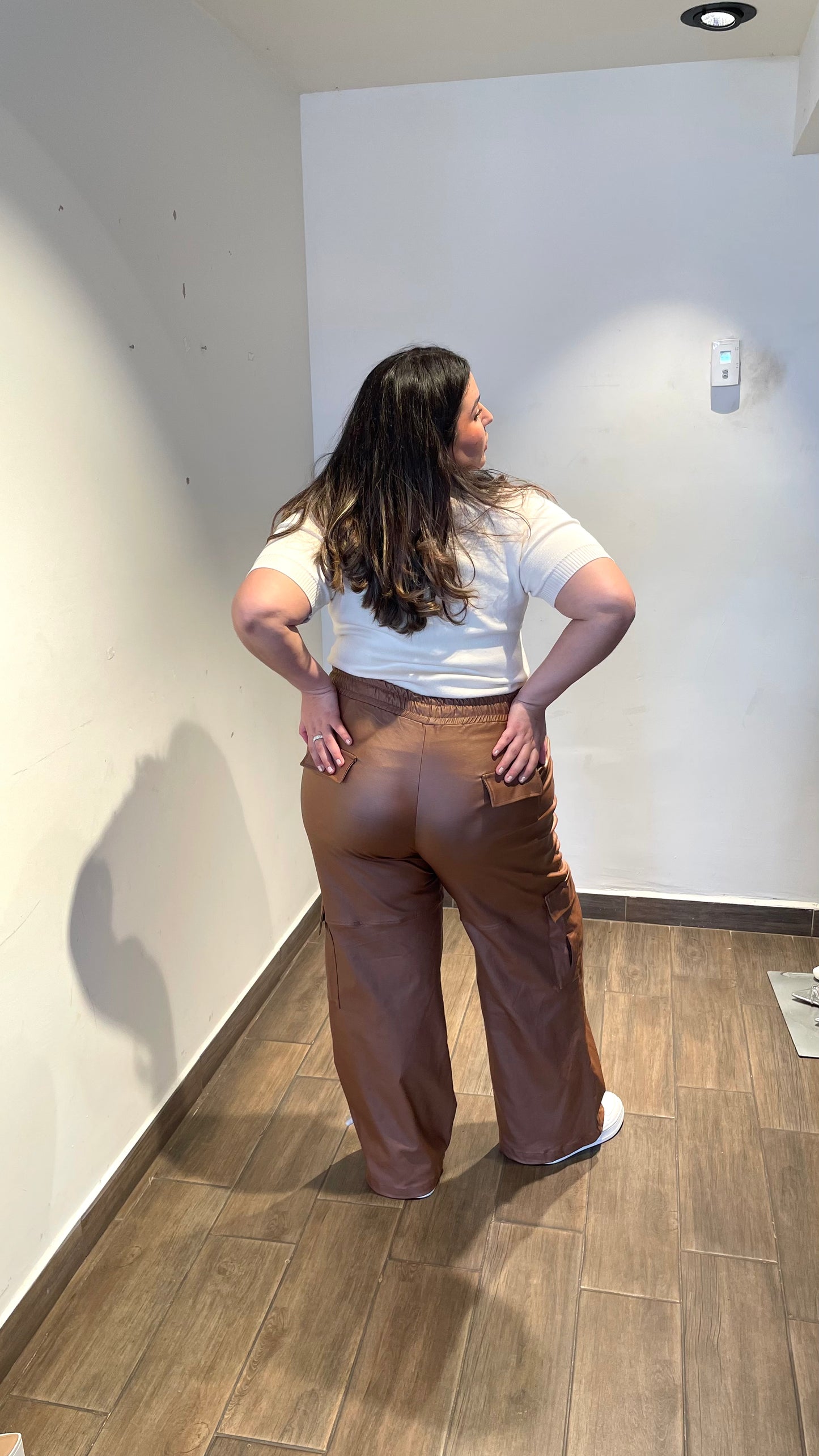 Pantalón Cargo De Piel