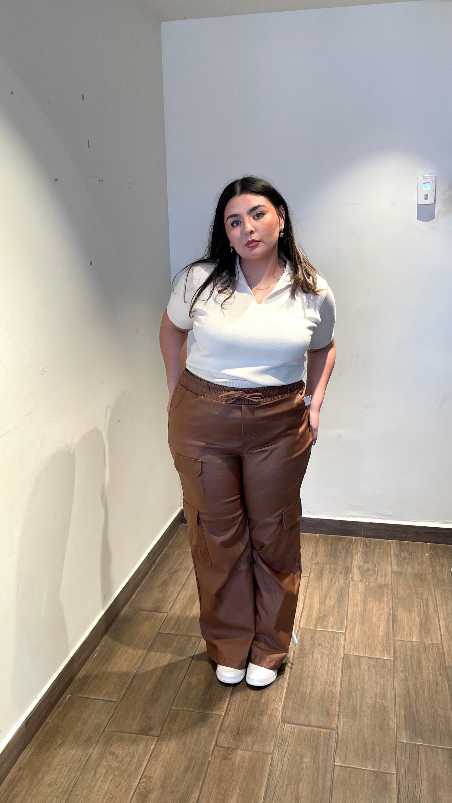 Pantalón Cargo De Piel