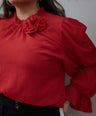 Blusa De Shifon Manga Larga
