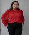 Blusa De Shifon Manga Larga
