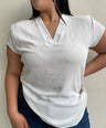 Blusa casual cuello V