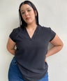 Blusa casual cuello V