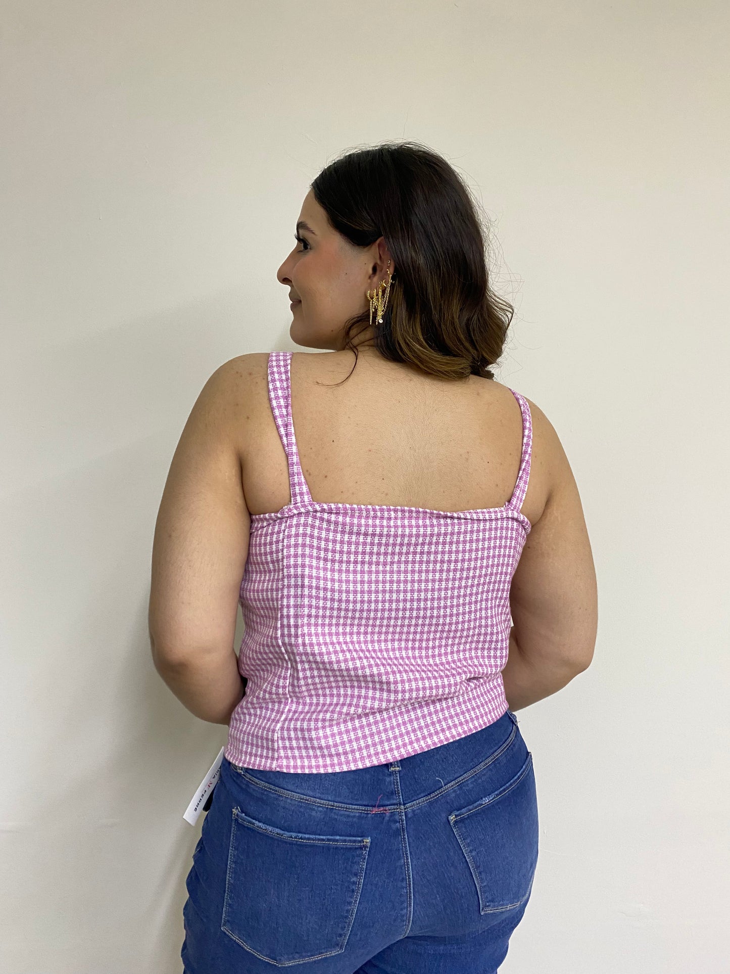 Blusa moda tipo corset