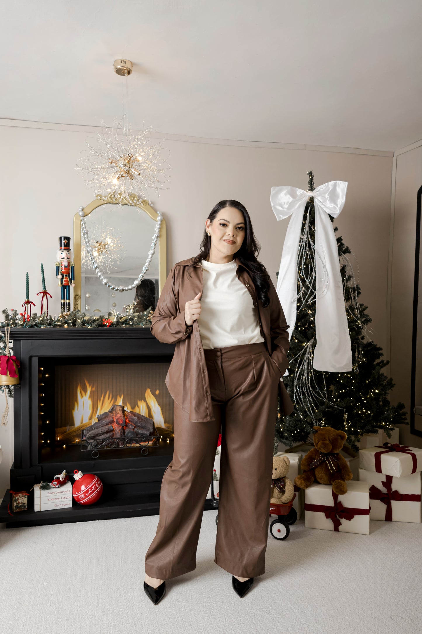 Camisera de piel Larga