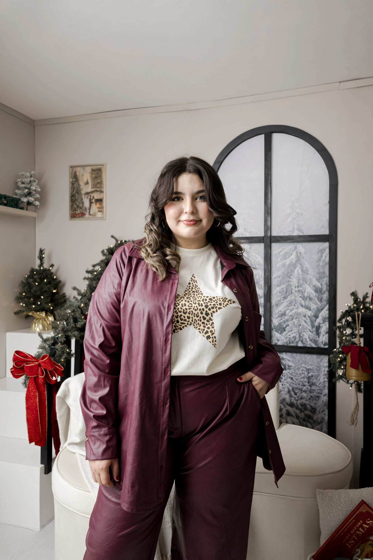 Pantalón Corte Flare De Piel