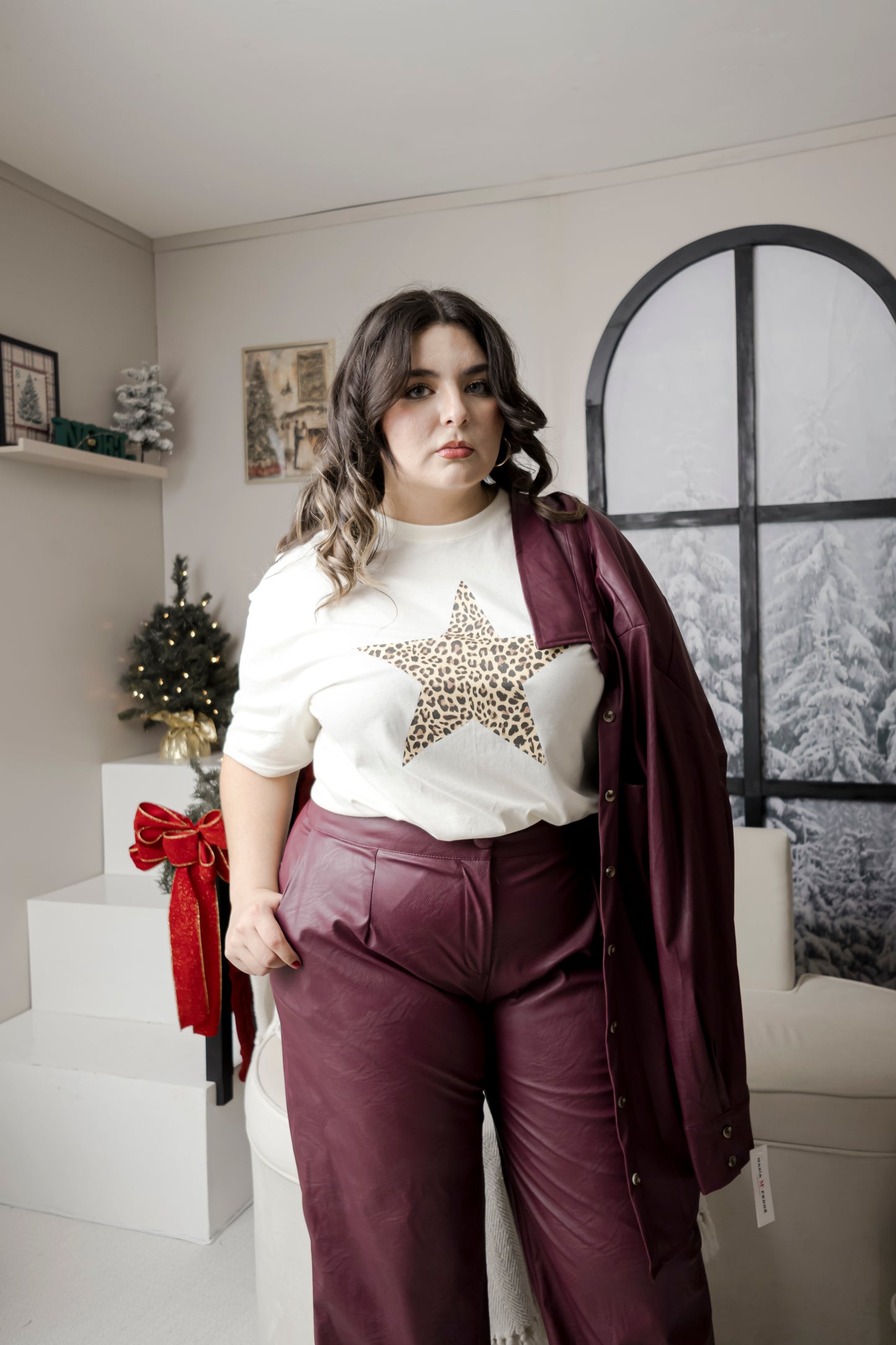 Pantalón Corte Flare De Piel