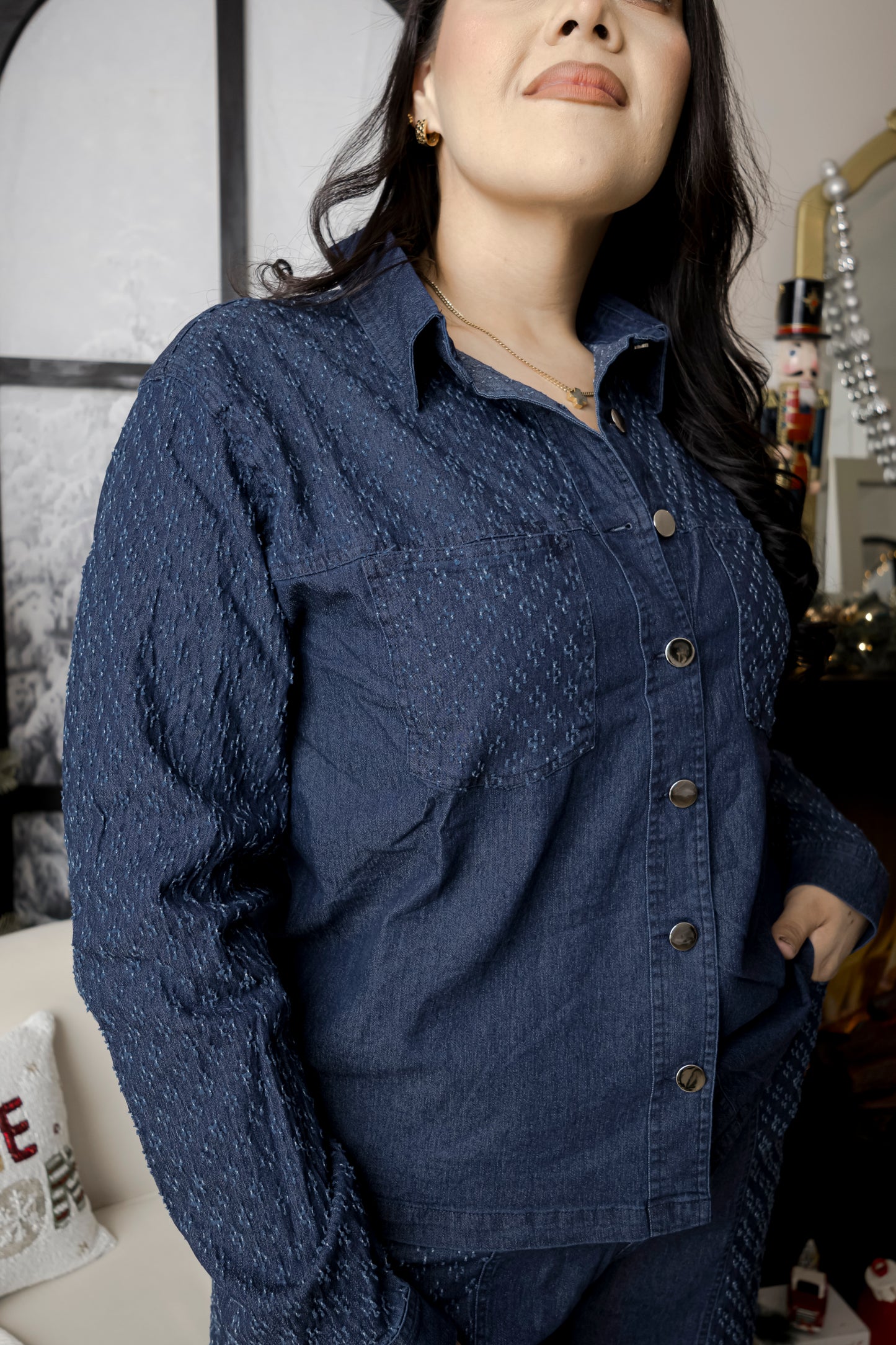 Set de Pantalon y Camisera Mezclilla