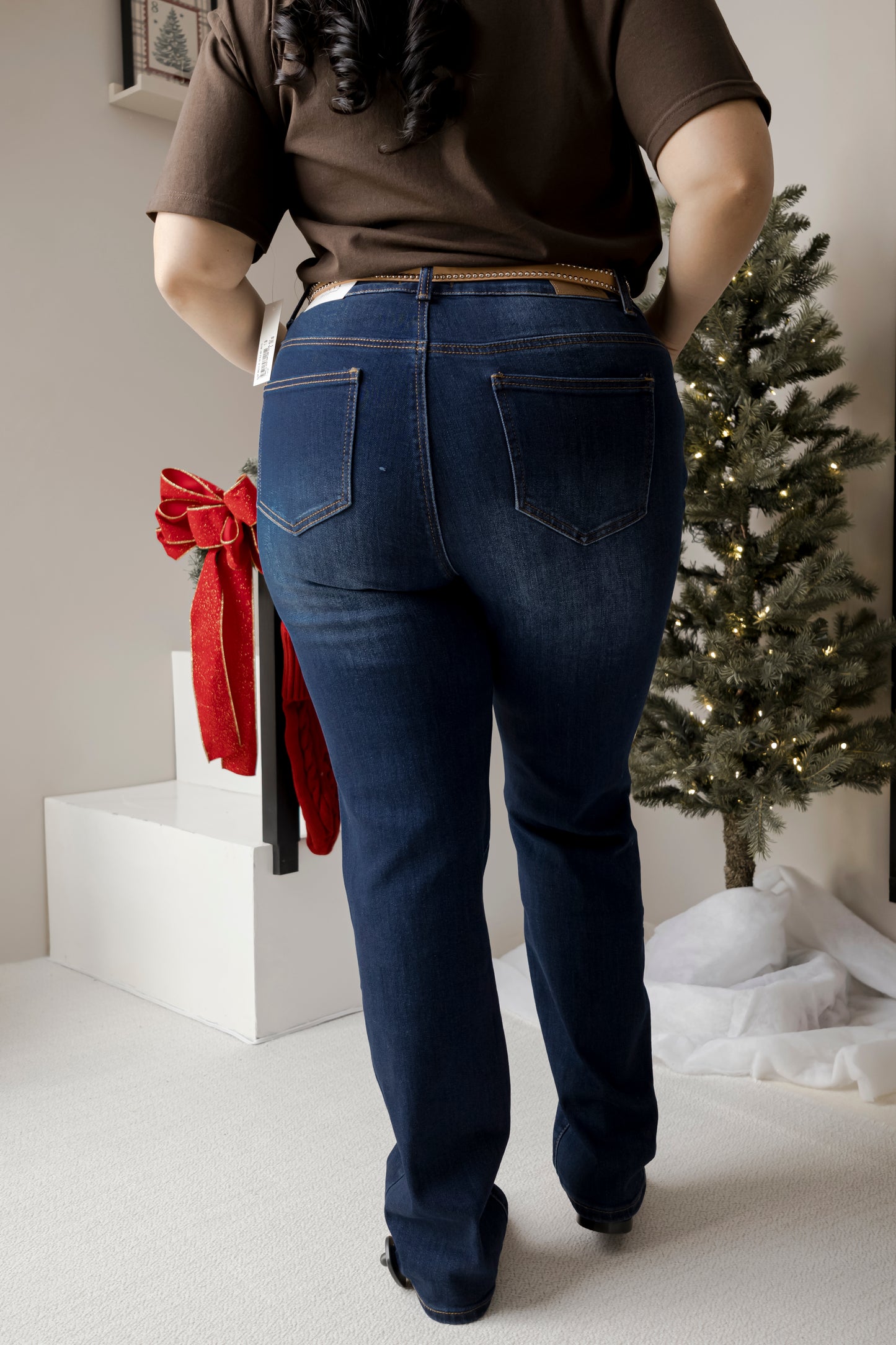 Jeans Mezclilla Recto Con CInto