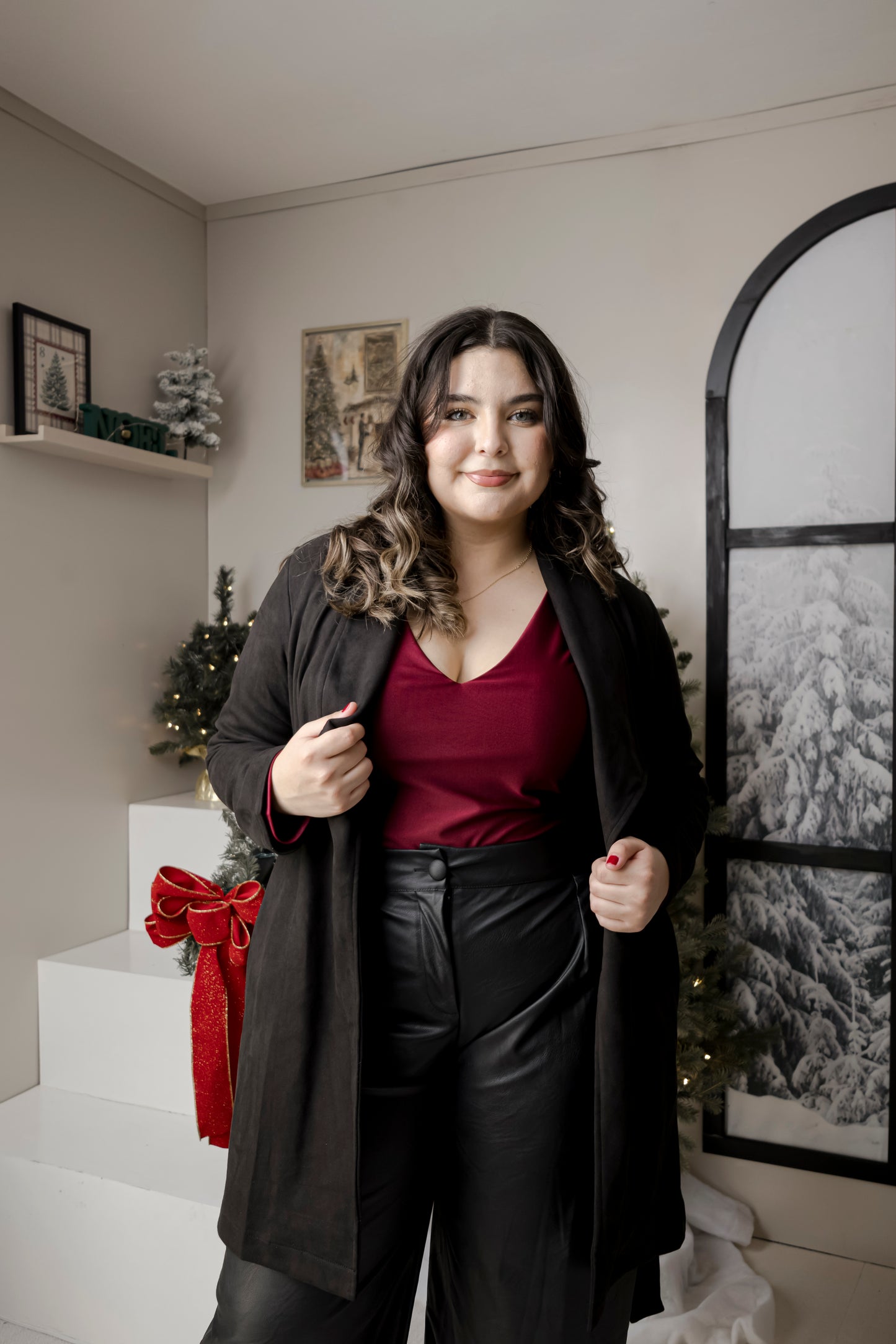 Abrigo gabardina con lazo